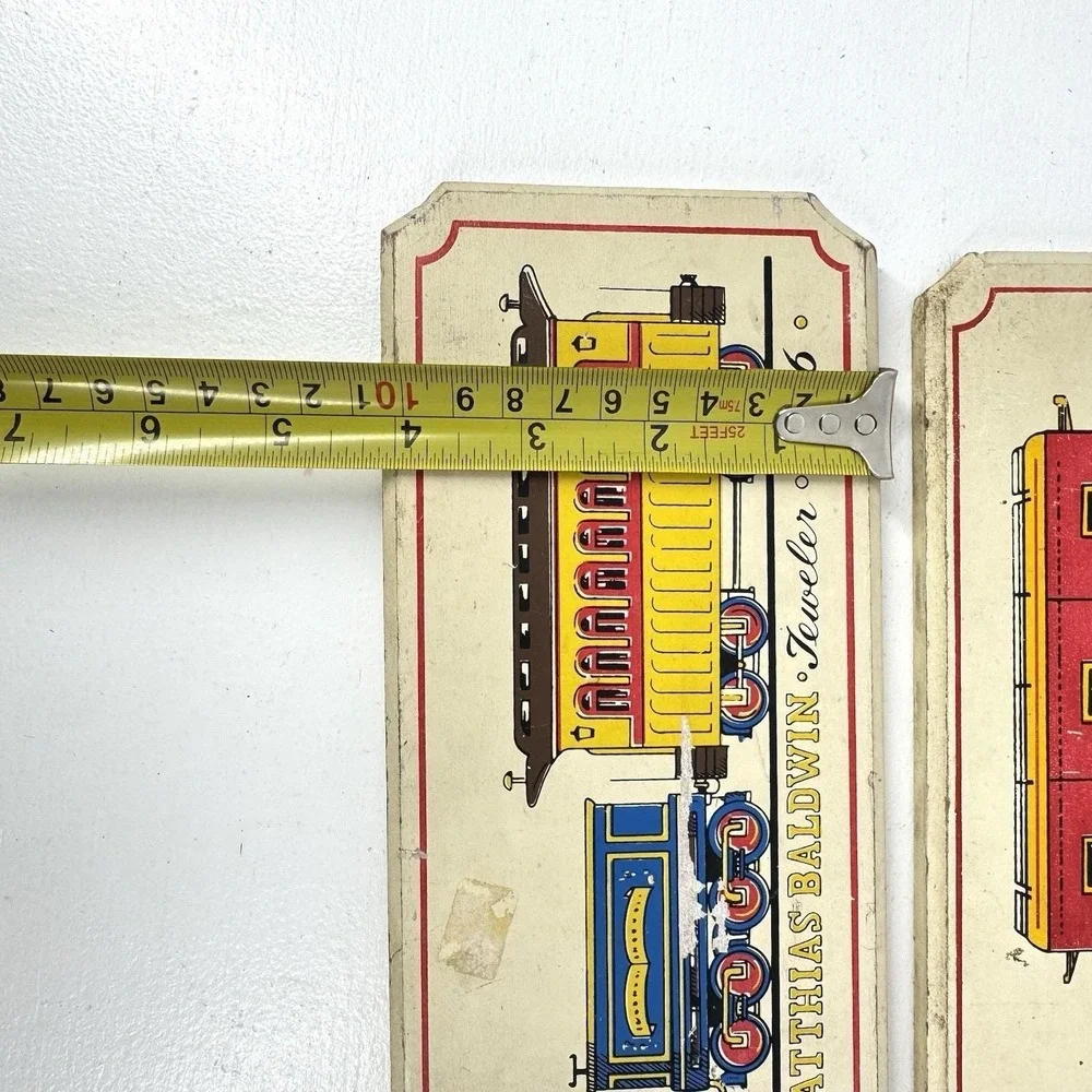 Vintage Train Wall Plaques‎ Set Gen'l Washington 1836 Tiger Wood Railroad Decor